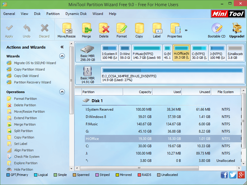 minitool partition wizard pro invalid configure file